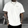 coton hommes t shirt impression décontracté à manches courtes quotidien polyvalent t shirts sports de plein air jogging vêtements doux noir blanc t shirt