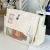 y2k sac d'École japonais harajuku pour adolescentes, à bandoulière itabag transparent, mignon, plaque d'affichage de danemark ges, diy, nouvelle collection