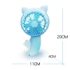 ventilateur portable 3 couleurs, ventilateur à main pmurcia, mini ventilateur portable, sans batterie, ventilateur de maison mignon, ventilateur de détermination de dessin animé rafraîchissant