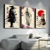 toile de peinture de samouraï japonais, affiches et imprimés de personnages d'art mural, image de décoration de maison pour salon et chambre à coucher, esthétique