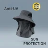 chapeaux de soleil d'été protection uv casquette de pêche de chasse en plein air pour hommes femmes randonnée camping visière seau chapeau cou rabat chapeau de pêcheur
