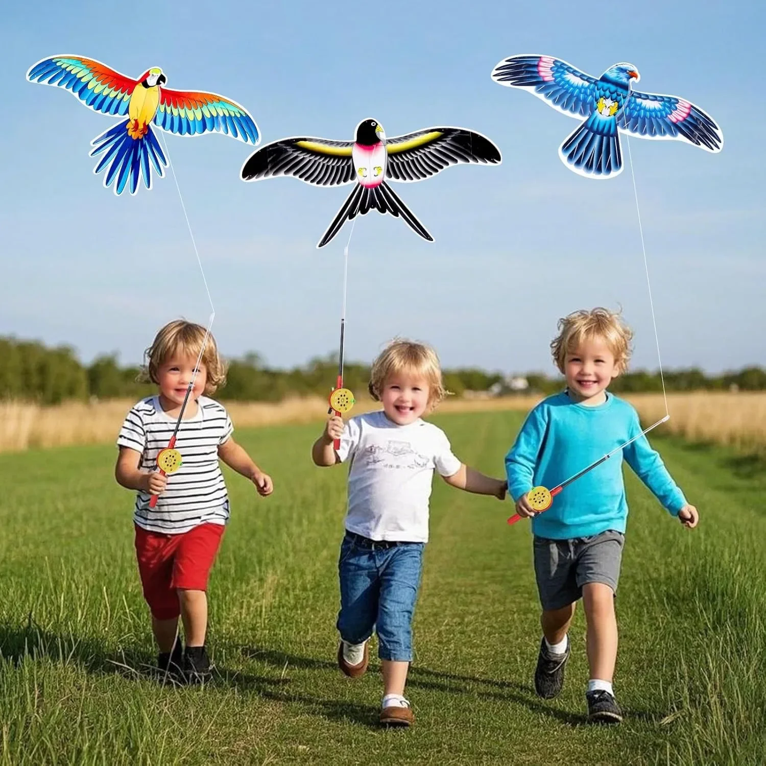 1 ensemble de cerf volant papillon et aigle de dessin animé pour enfants, ficelle de 164 pieds/50m avec poignée, jouet de cerf volant volant d'été en plein air pour enfants 1 ensemble de cerf volant papillon et aigle de dessin animé pour enfants, ficelle de 164 pieds/50m avec poignée, jouet de cerf volant volant d'été en plein air pour enfants