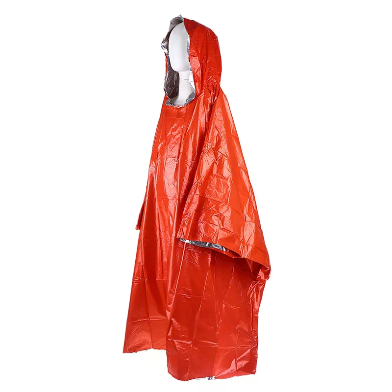 poncho de pluie d'urgence imperméable, couverture thermique pe, housse imperméable à capuche pour camping en plein air, randonnée, voyage, moto, équipement de pluie poncho de pluie d'urgence imperméable, couverture thermique pe, housse imperméable à capuche pour camping en plein air, randonnée, voyage, moto, équipement de pluie
