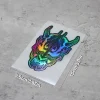 autocollant de voiture masque oni holographique 1 pièce, décor tendance de style japonais, facile à appliquer sur les véhicules, présentation de personnalité