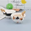 Filles en céramique de dessin animé coréen, bol de chat, bols à riz ménagers, petit déjeuner pour enfants, ustensiles de cuisine à domicile, vaisselle, 4 po Filles en céramique de dessin animé coréen, bol de chat, bols à riz ménagers, petit déjeuner pour enfants, ustensiles de cuisine à domicile, vaisselle, 4 po