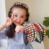 Bandeau à fraises de dessin animé pour enfants, bandeau ondulé antidérapant à dents douces, accessoires de cheveux à la mode pour filles
