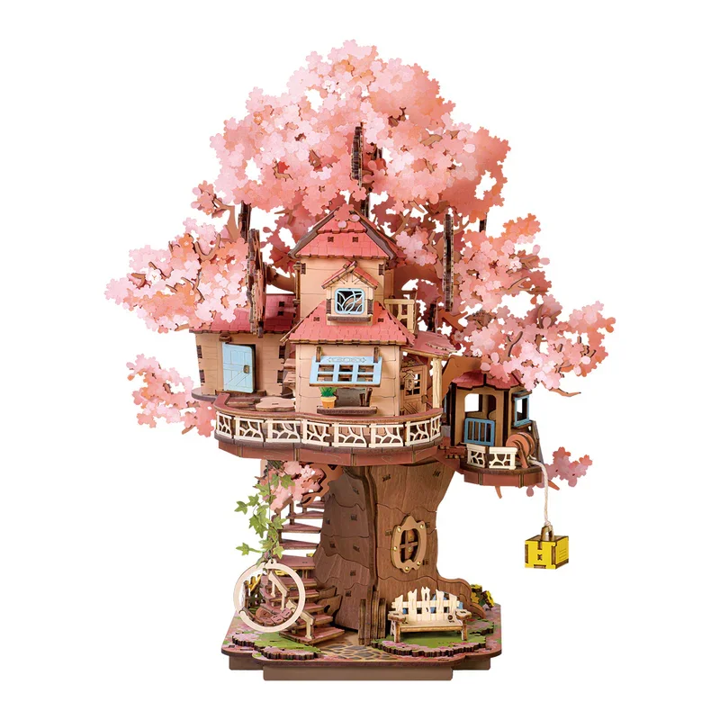 Robotime Rolife Sakura – Kits de maquettes de maison dans les arbres, puzzle 3D en bois, décoration de maison, cadeau pour femmes, filles et garçons pour adultes Robotime Rolife Sakura – Kits de maquettes de maison dans les arbres, puzzle 3D en bois, décoration de maison, cadeau pour femmes, filles et garçons pour adultes