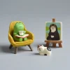 statue de chat japonais zakka, ornements créatifs, modèle d'art moderne artificiel, artisanat fait à la main, mini accessoires de jardin féerique miniatures