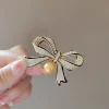 broche élégante avec nœud en perles pour femmes, corsage de luxe haut de gamme, épingle de cardigan anti éblouissement pour un usage quotidien