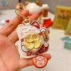 maneki neko porte clés de voiture chat chanceux voiture sac à dos porte clés meilleur ami pendentif à breloques couple cadeau porte clés