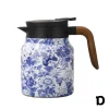 théière de style chinois, bouilloire à thé en acier bleu et blanc avec thé, bouilloire en porcelaine, filtre d'eau de 1000ml k1t4