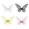 ailes de fée papillon colorées fantaisie, en organza scintillant, ailes d'elfe de princesse faites à la main, costume de fête