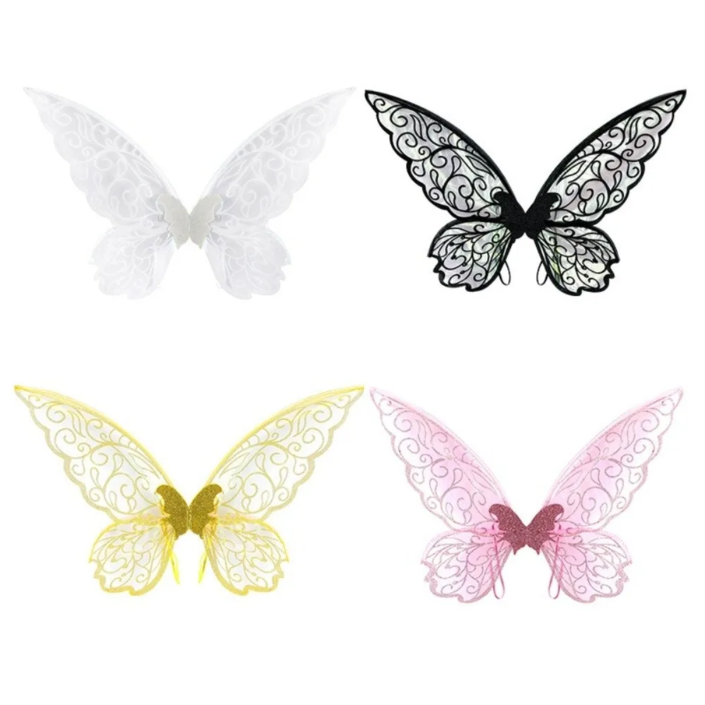 ailes de fée papillon colorées fantaisie, en organza scintillant, ailes d'elfe de princesse faites à la main, costume de fête ailes de fée papillon colorées fantaisie, en organza scintillant, ailes d'elfe de princesse faites à la main, costume de fête