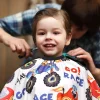 cape de coupe de cheveux de dessin animé pour enfants, enveloppe de barbier imperméable – fournitures de coiffure pour soins capillaires en salon