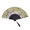 Éventail pliant chinois et japonais en bambou, style vintage, indépendant, pour femme, cadeaux de ix, artisanat d'art