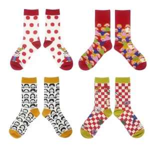 Chaussettes imprimées en coton de haute qualité pour hommes et femmes, chaussettes japonaises Kawaii pour femmes, streetwear Harajuku