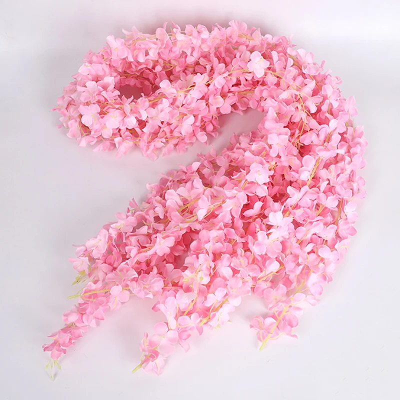 Ficelle de vigne pour décoration de plafond, fausse fleur, pour fête de mariage, arche d’enroulement, mise en page Carniva Ficelle de vigne pour décoration de plafond, fausse fleur, pour fête de mariage, arche d’enroulement, mise en page Carniva