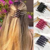 Peignes à cheveux pour femmes, 2 à 1 paire, épingle à cheveux coréenne de couleur unie, queue de cheval, accessoires pour cheveux, pince à cheveux antidérapante, couvre-chef mat Peignes à cheveux pour femmes, 2 à 1 paire, épingle à cheveux coréenne de couleur unie, queue de cheval, accessoires pour cheveux, pince à cheveux antidérapante, couvre-chef mat