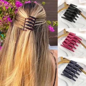Peignes à cheveux pour femmes, 2 à 1 paire, épingle à cheveux coréenne de couleur unie, queue de cheval, accessoires pour cheveux, pince à cheveux antidérapante, couvre-chef mat Peignes à cheveux pour femmes, 2 à 1 paire, épingle à cheveux coréenne de couleur unie, queue de cheval, accessoires pour cheveux, pince à cheveux antidérapante, couvre-chef mat