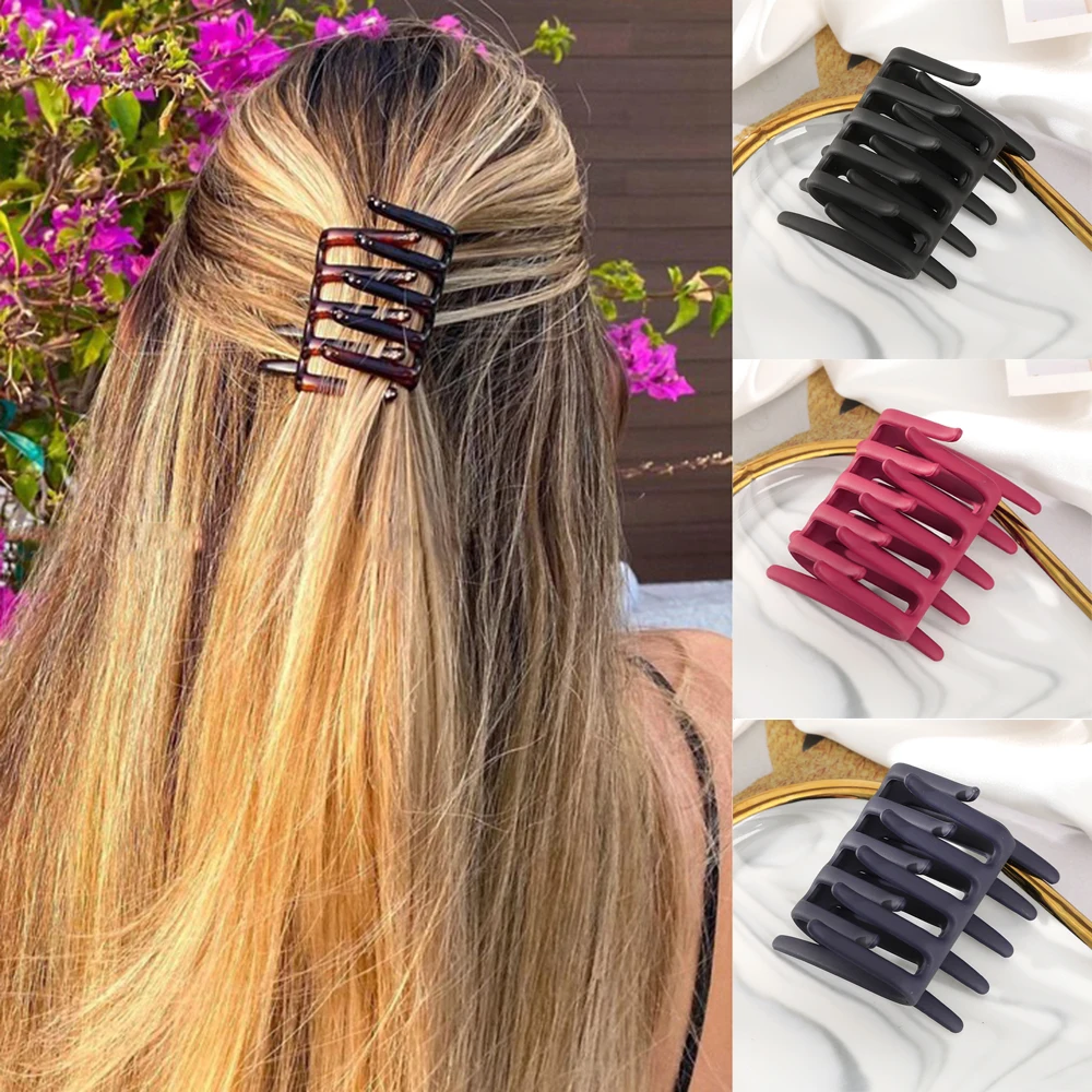 Peignes à cheveux pour femmes, 2 à 1 paire, épingle à cheveux coréenne de couleur unie, queue de cheval, accessoires pour cheveux, pince à cheveux antidérapante, couvre-chef mat Peignes à cheveux pour femmes, 2 à 1 paire, épingle à cheveux coréenne de couleur unie, queue de cheval, accessoires pour cheveux, pince à cheveux antidérapante, couvre-chef mat