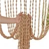 rideau à cordes en bois, rideau de porte perlé, pour placard, diviseur de pièce, fenêtre, couloir
