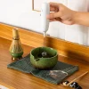 service à thé matcha japonais 8 pièces, bol avec bec verseur, support de fouet en céramique, kit de cerimonie matcha fait à la main pour la cerimonie du thé japonais