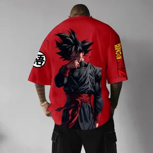 Dragon Ball Anime imprimé graphique hommes T-shirt à manches courtes rouge inspiré personnage rue été tenue décontracté pour les tendances 2025
