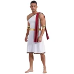 Robe grecque des prHub pour hommes, Dieu gladiateur Kokor, olympiques cosplay, roi romain, prince toge, manches, poignées romaines, manchette amovible Robe grecque des prHub pour hommes, Dieu gladiateur Kokor, olympiques cosplay, roi romain, prince toge, manches, poignées romaines, manchette amovible