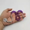 tasbih – bracelet en résine violette, accessoires à la mode turque, perles de prière à la main, cadeau eid misbaha