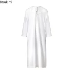 Abaya – Robe islamique pour hommes, robes musulmans, Djellaba, chemises simples à appliques, à la mode, arabe, vêtements ethniques, cadeau, 2026 Abaya – Robe islamique pour hommes, robes musulmans, Djellaba, chemises simples à appliques, à la mode, arabe, vêtements ethniques, cadeau, 2026