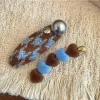 Épingles à cheveux à carreaux pour femmes et filles, 2 pièces, barrettes d'ornement de cheveux doux, pince à cheveux, accessoires de mode