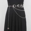 mode vintage or chaîne ceinture femme goth lune métal concepteur ceintures pour femmes de haute qualité femme taille gland goth robe cors