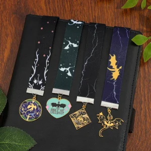 Marque-page ruban Dragon fantaisie, roman fantastique, accessoire de livre en éventail, marqueur de livre passionné de Dragon, fournitures scolaires, papeterie de bureau