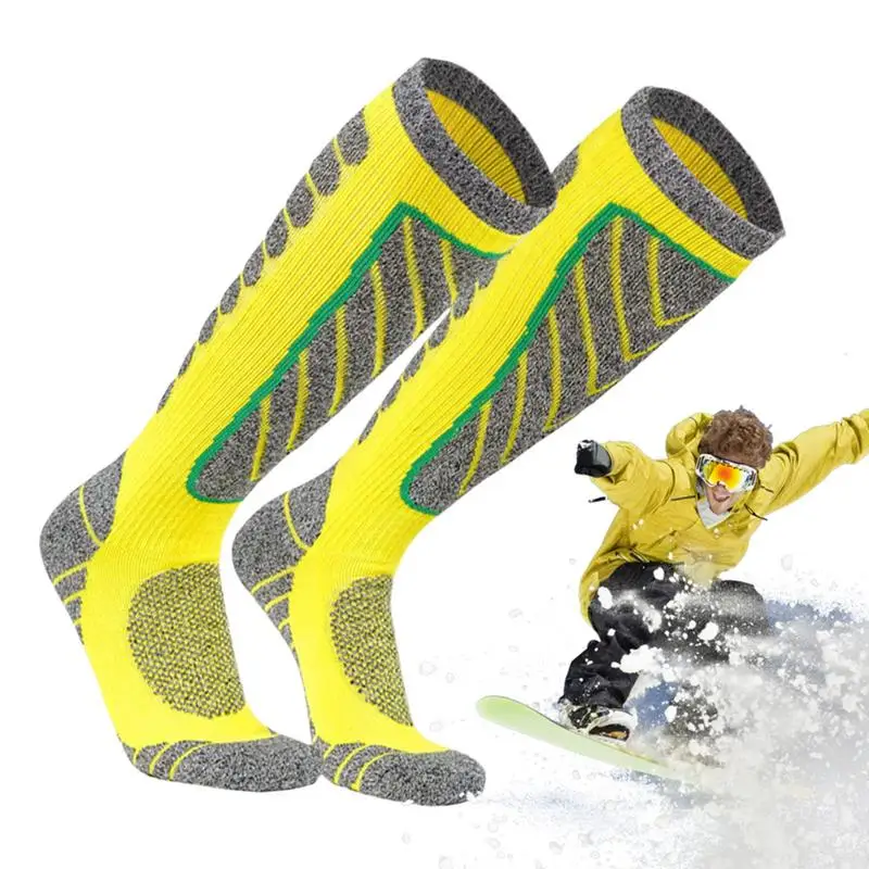 Chaussettes de ski respirantes pour hommes et femmes, chaussettes au-dessus du mollet, chaussettes de performance de sports de plein air, chaussettes d’optique coordonnantes, chaussettes de randonnée Chaussettes de ski respirantes pour hommes et femmes, chaussettes au-dessus du mollet, chaussettes de performance de sports de plein air, chaussettes d’optique coordonnantes, chaussettes de randonnée
