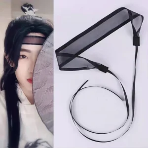 Style chinois gaze bandeau Antique Hanfu Cosplay Costume coiffure front bandes de cheveux chinois traditionnel cheveux accessoires