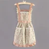 tablier japonais mignon avec ceinture pour femme, robe de femme de chambre, cuisine, ménage, restaurant, vêtements de travail, café, salopette