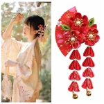 Jolis glands gland ventilateur épingle à cheveux fleur Sakura japonais Kimono chapeaux Hanfu ventilateur pince à cheveux fille cheveux accessoires filles