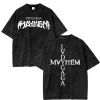 vintage lavé lady gaga the mayhem ball tour 2025 t shirt mode hommes/femmes esthétique haute qualité lavage à l'acide 100% coton t shirts