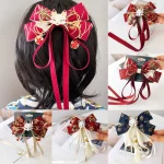 Épingle à cheveux de dessin animé japonais exquis pour filles, nœud de renard, ruban, pince à cheveux, vêtements de sauna, accessoires de vêtements de cosplay Hanfu