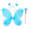 ailes de papillon pour filles, princesse, cadeaux de fête, ailes de fée pour enfants, déguisement de jeu de rôle, costume d'ange, bandeau, ailes, cadeau