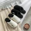 chaussures de confinement d'intérieur antidérapantes et chaudes à semelles épaisses, pantoufles en coton 2025 pour femmes en hiver pour usage domestique, printemps et automne