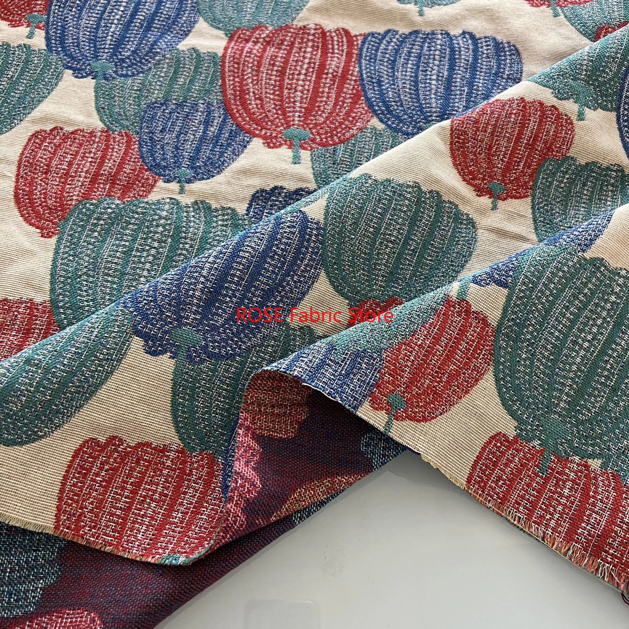 tissu de broderie jacquard à motif de citrouille, pour robe, sac de jupe, bricolage de vêtements faits à la main, tissu de couture, tissu de créateur tissu de broderie jacquard à motif de citrouille, pour robe, sac de jupe, bricolage de vêtements faits à la main, tissu de couture, tissu de créateur