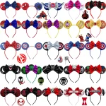 Marvel super-héros Spider-Man bandeaux enfants Avengers oreilles cheveux accessoires femmes Iron Man Captain America&rsquo;s Shield bandeau fille