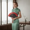Éventail plié imprimé de fleurs de style chinois, éventail pliant à pampilles rétro exquis, éventail kimono classique portable, accessoires de danse pour dames