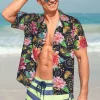 Chemise hawaïenne de Style Baroque pour hommes, vacances, fleurs de Dahlia imprimées, chemises décontractées, manches courtes, Streetwear, chemisiers surdimensionnés graphiques Chemise hawaïenne de Style Baroque pour hommes, vacances, fleurs de Dahlia imprimées, chemises décontractées, manches courtes, Streetwear, chemisiers surdimensionnés graphiques