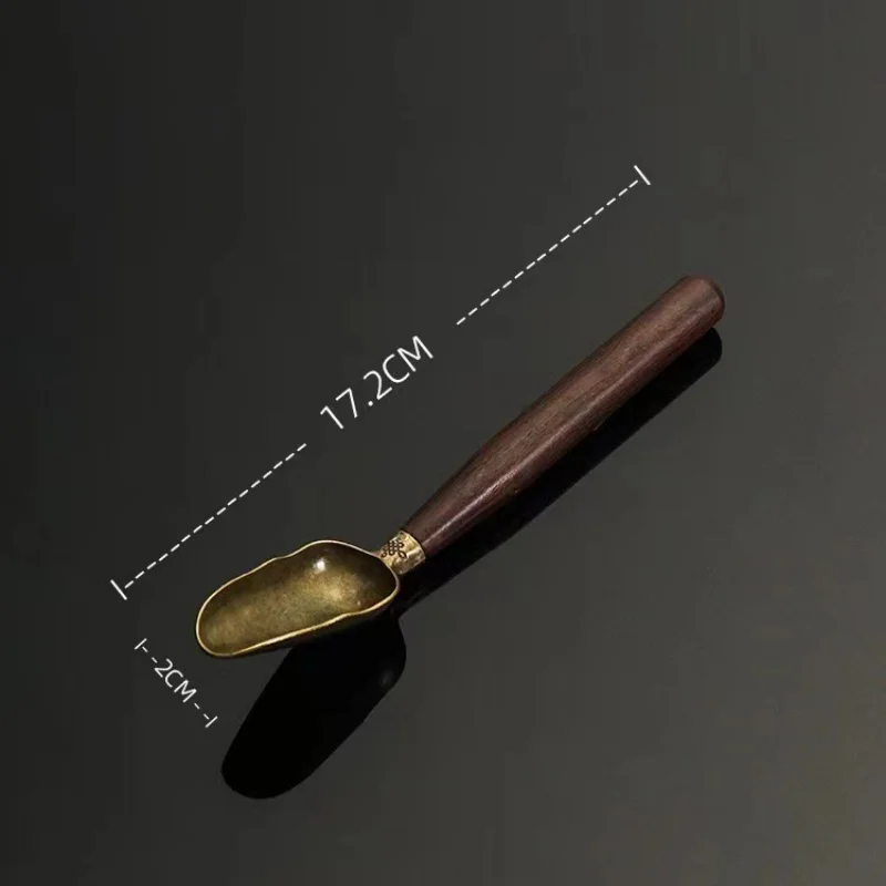cuillère à thé en ébène, 1 pièce, cuillère à thé en bois massif rétro créatif, pelle à thé kongfu, accessoires de cérémonie du thé, cadeau cuillère à thé en ébène, 1 pièce, cuillère à thé en bois massif rétro créatif, pelle à thé kongfu, accessoires de cérémonie du thé, cadeau