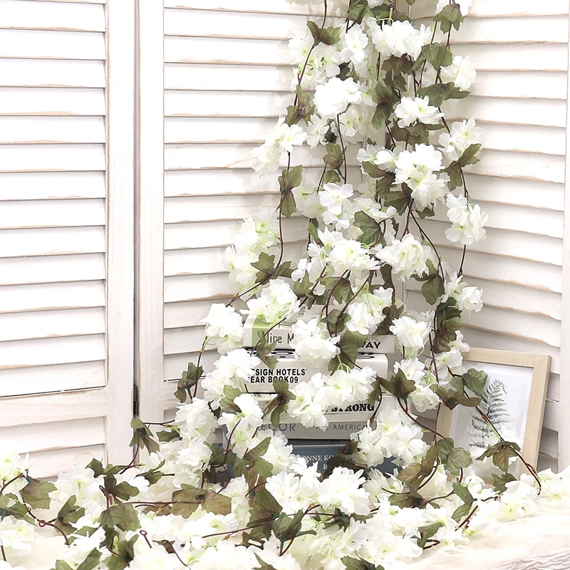 fleurs artificielles sakura suspendues, fausse guirlande florale, pour maison, jardin, arc de mariage, fête, fleur de cerisier, arrangement de décoration murale fleurs artificielles sakura suspendues, fausse guirlande florale, pour maison, jardin, arc de mariage, fête, fleur de cerisier, arrangement de décoration murale