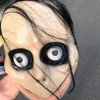 masques faciaux d'horreur pour hommes et femmes, 1/2 pièces, accessoires d'halloween, masque de mascarade de fête, masque de cosplay amusant et effrayant pour cheveux longs