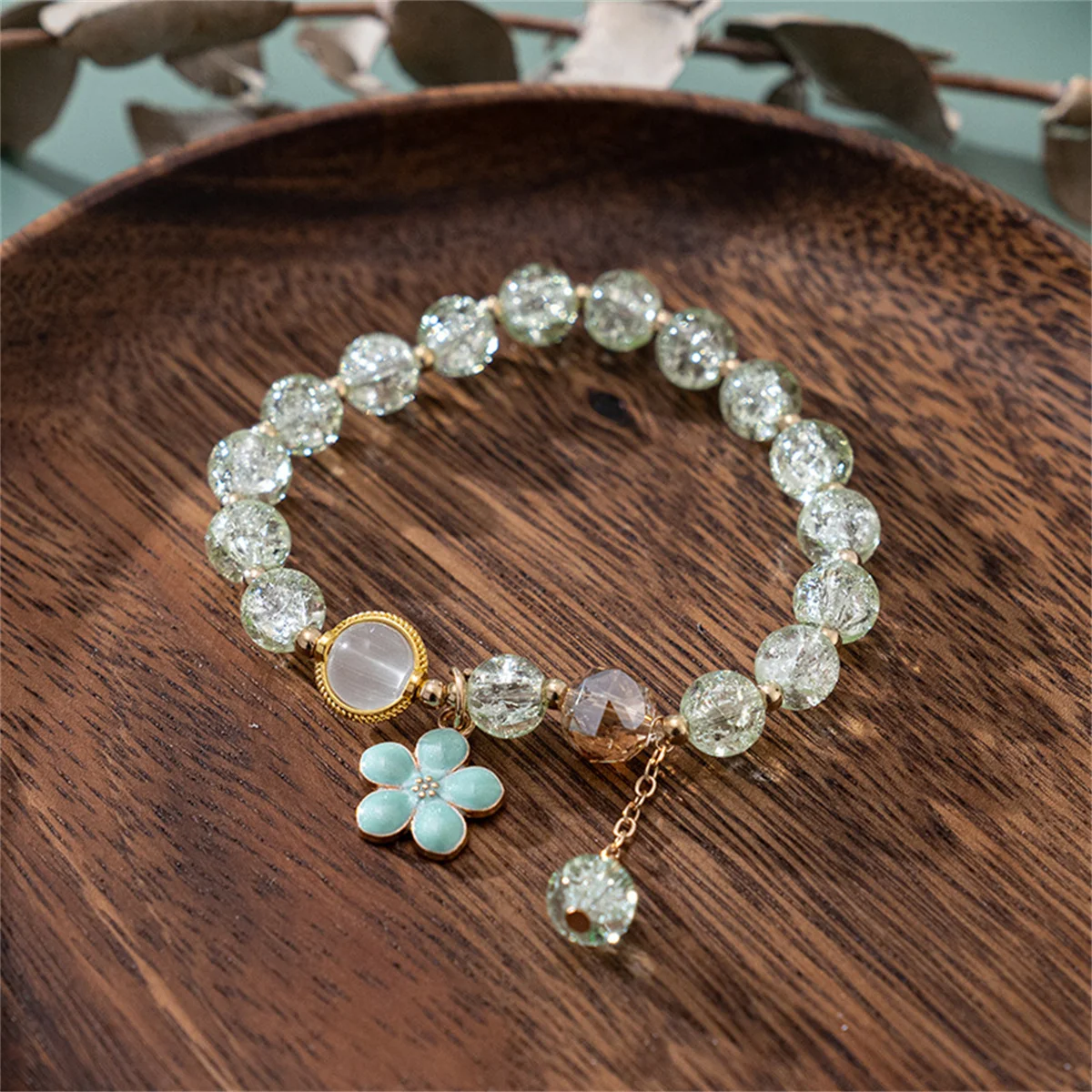 bracelets bohème tendance avec pendentif en perles de cristal colorées pour femmes, bijoux de fête de mariage en fleurs de cerisier bracelets bohème tendance avec pendentif en perles de cristal colorées pour femmes, bijoux de fête de mariage en fleurs de cerisier