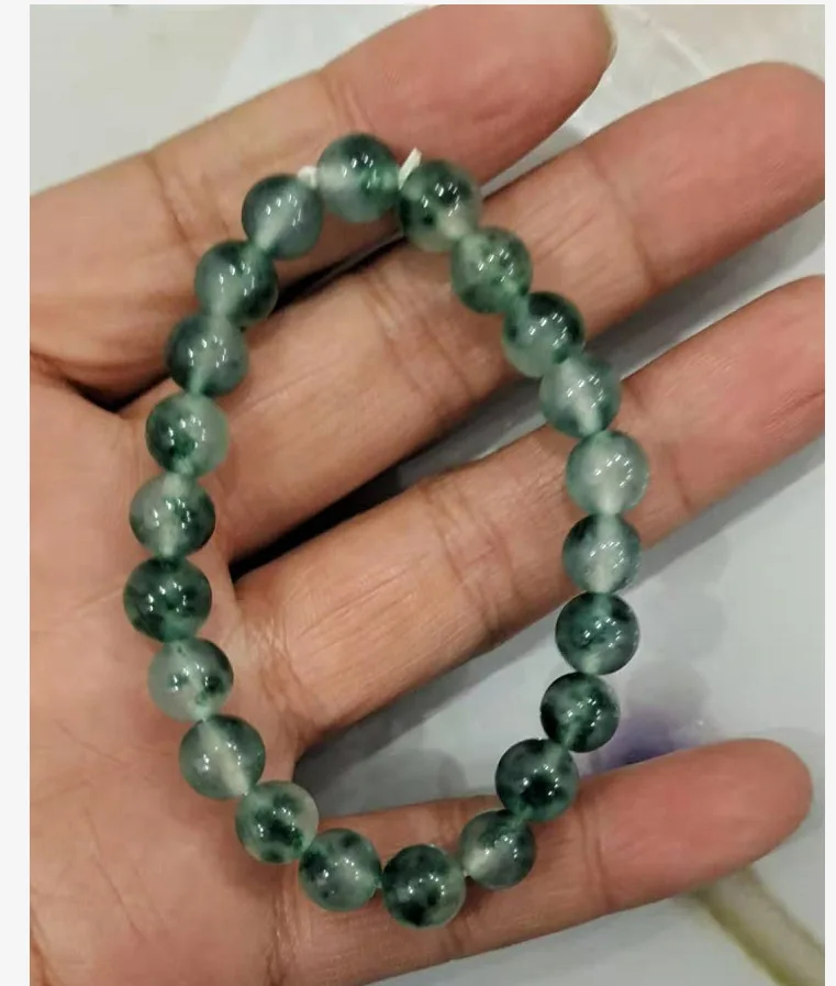 bracelet en jade pour hommes et femmes, bijou en jade, en pierre de jade, en pierre élastique, émeraude, fleur flottante bracelet en jade pour hommes et femmes, bijou en jade, en pierre de jade, en pierre élastique, émeraude, fleur flottante